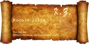 Kocsis Zilia névjegykártya